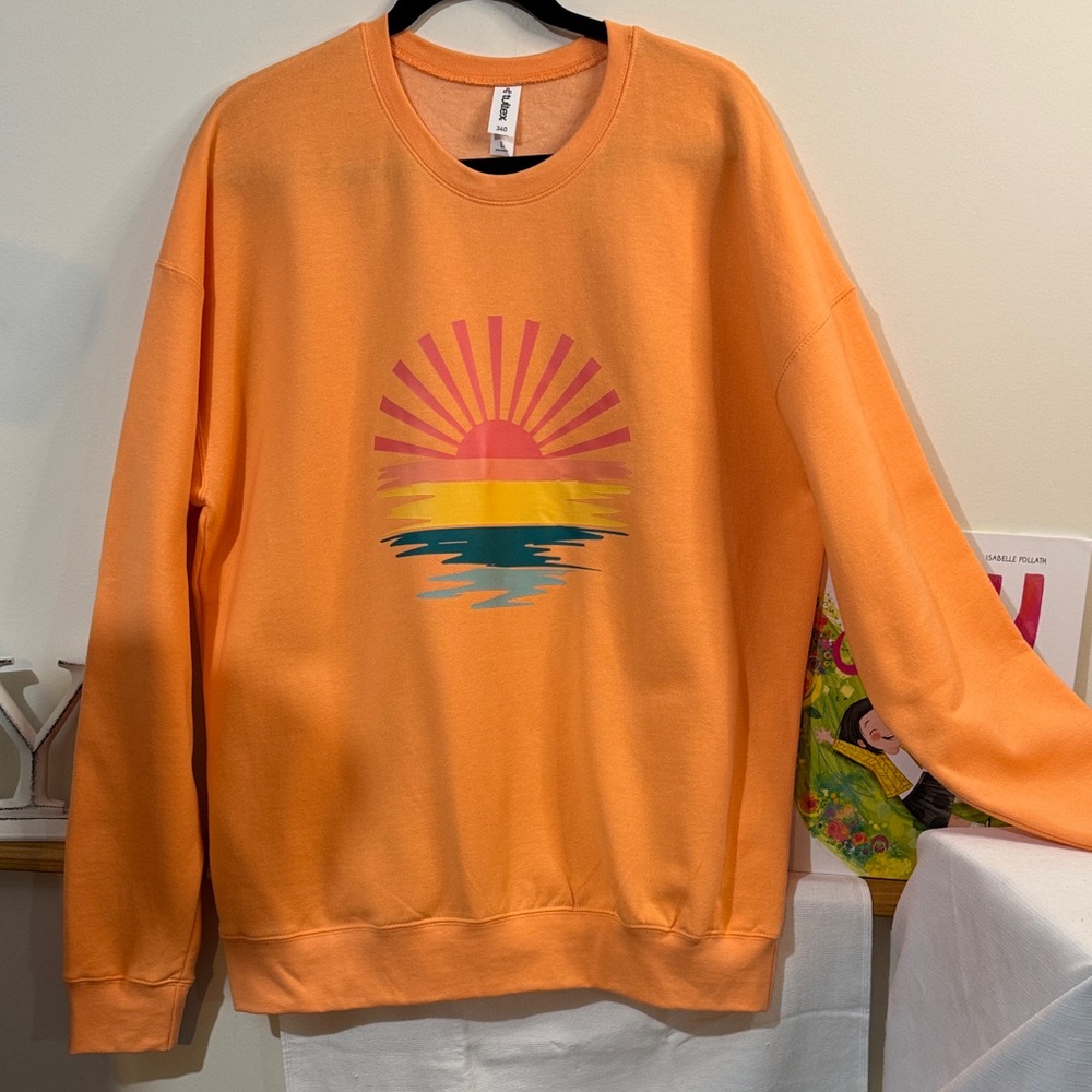 Tultex Orange Crewneck Sweatshirt. Be Stylish & Cozy   this Winter!